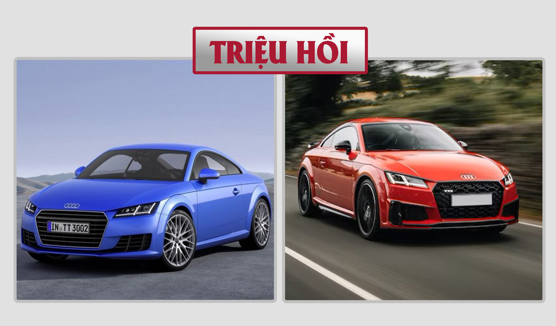 Audi TT được triệu hồi để thay thế túi khí trên vô lăng lái